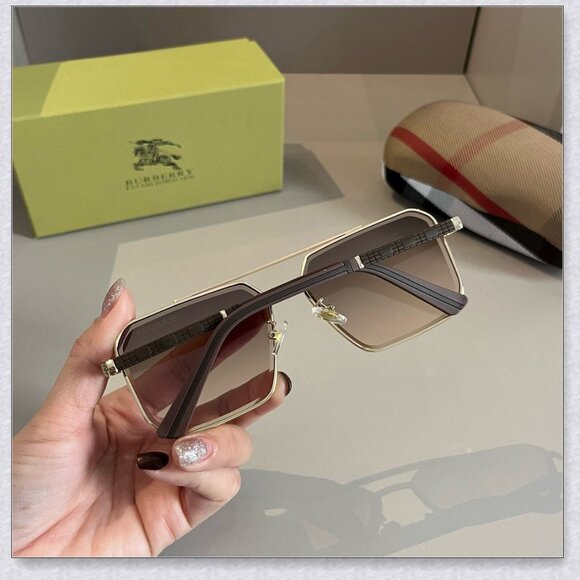 Burberry Gold Aviator Sunglasses main image 7
